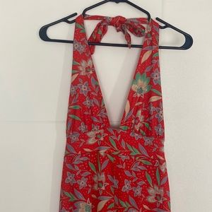 RESA red floral summer jumpsuit
